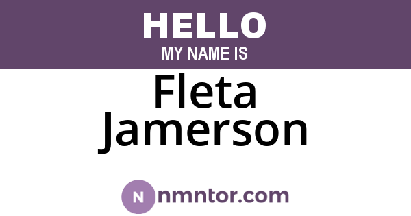 Fleta Jamerson