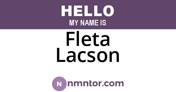 Fleta Lacson