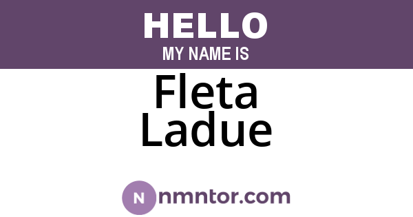 Fleta Ladue