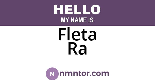 Fleta Ra