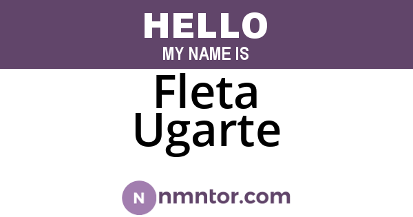 Fleta Ugarte
