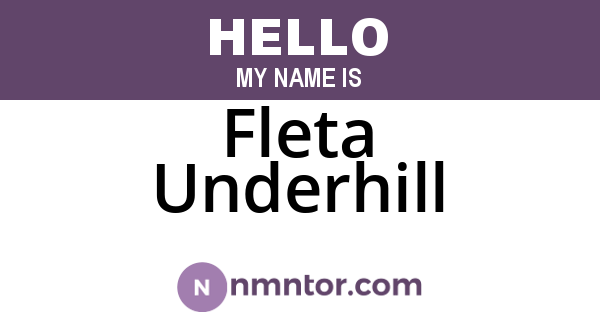 Fleta Underhill