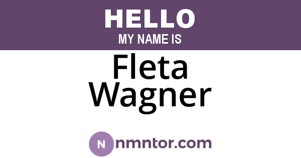 Fleta Wagner