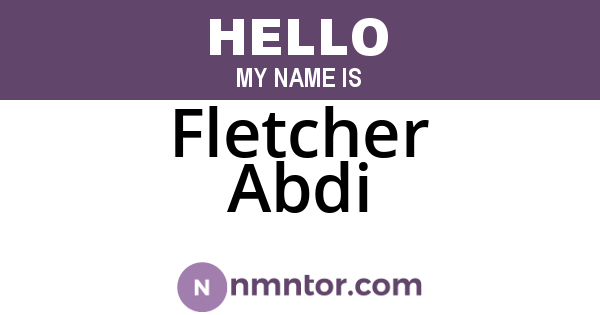 Fletcher Abdi