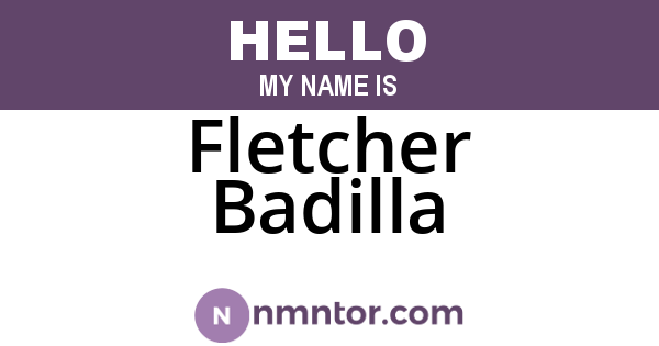 Fletcher Badilla