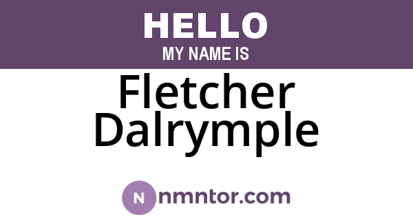 Fletcher Dalrymple