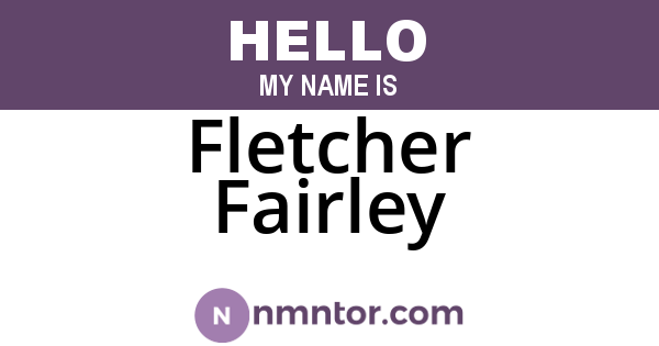 Fletcher Fairley