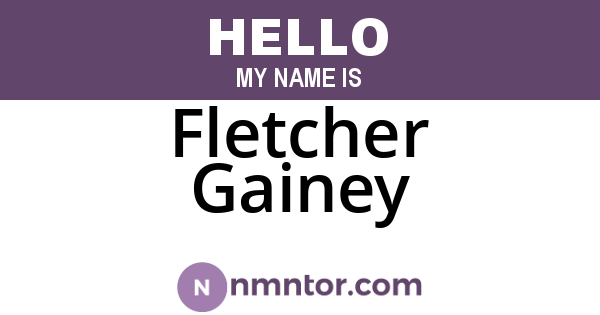 Fletcher Gainey