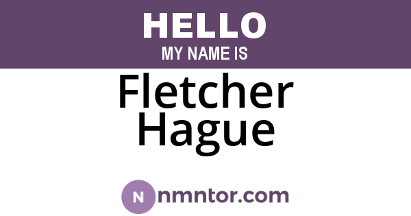 Fletcher Hague