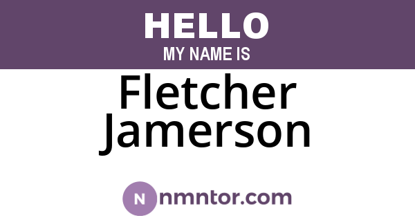 Fletcher Jamerson