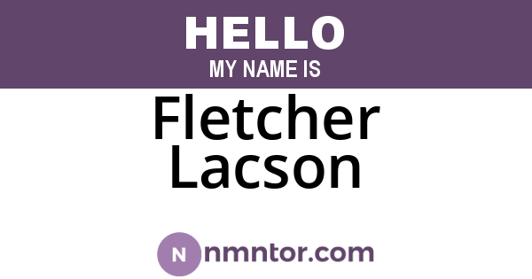 Fletcher Lacson