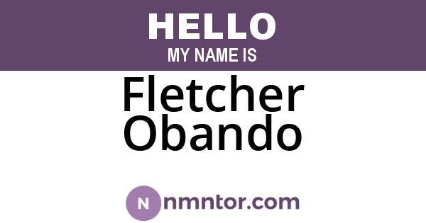 Fletcher Obando