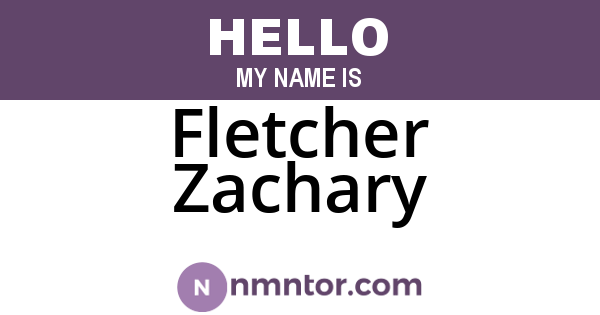 Fletcher Zachary