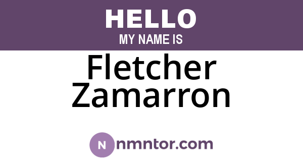 Fletcher Zamarron