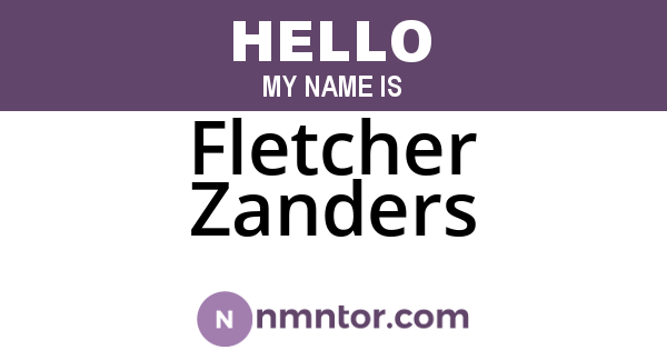 Fletcher Zanders