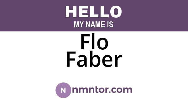 Flo Faber