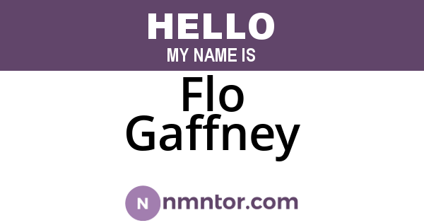 Flo Gaffney