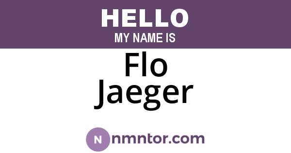 Flo Jaeger