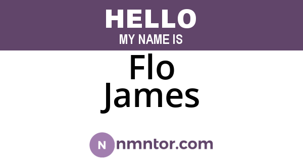 Flo James