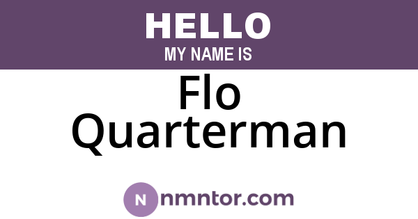 Flo Quarterman