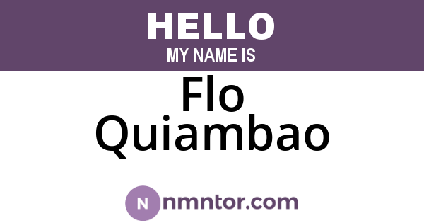 Flo Quiambao