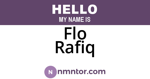 Flo Rafiq