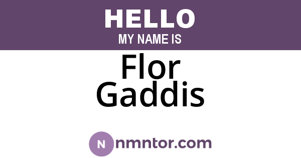 Flor Gaddis