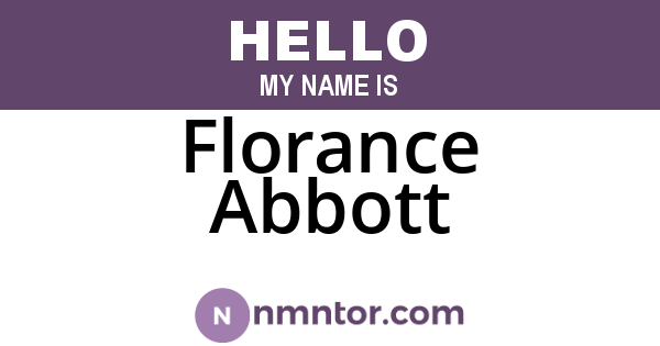 Florance Abbott