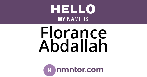 Florance Abdallah