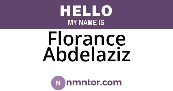 Florance Abdelaziz