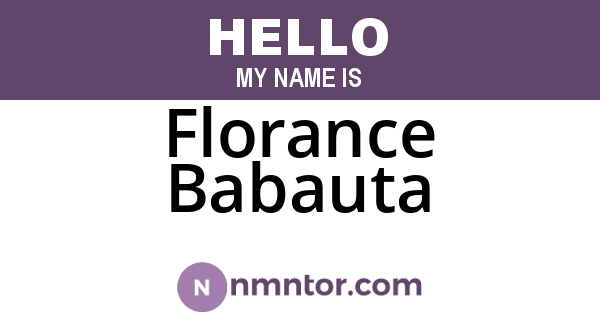 Florance Babauta