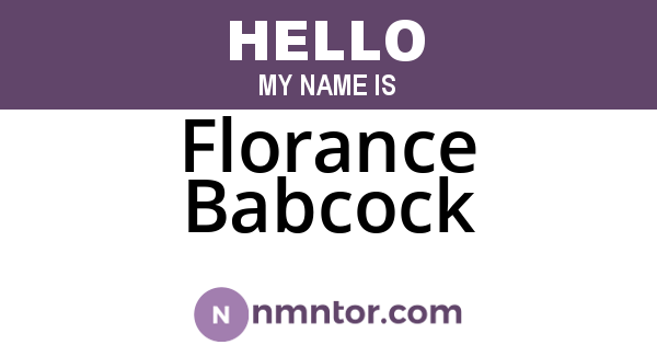 Florance Babcock