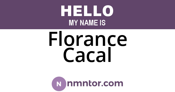 Florance Cacal
