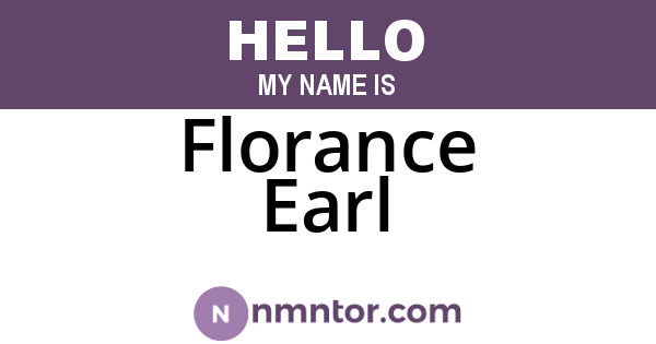 Florance Earl