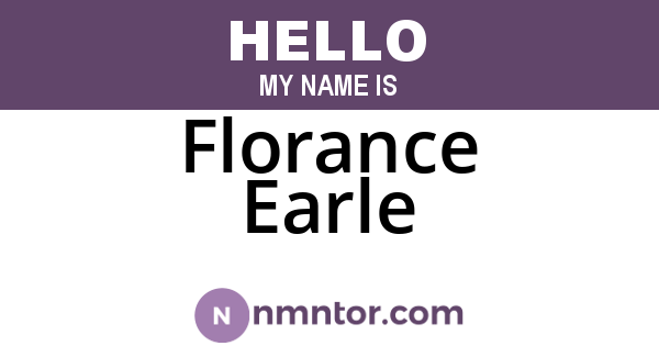 Florance Earle