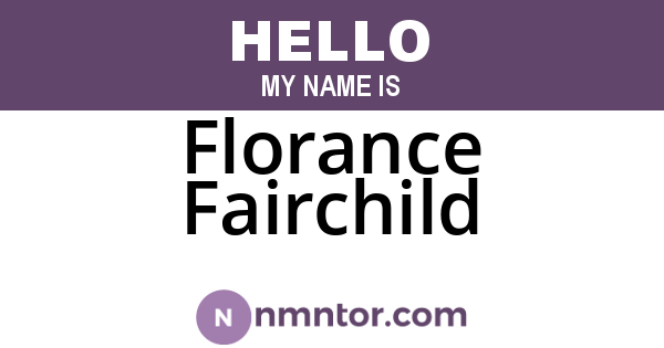 Florance Fairchild