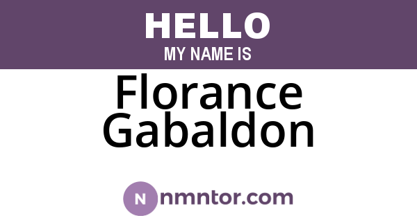 Florance Gabaldon