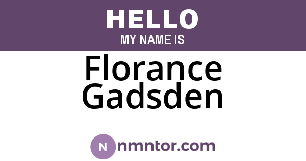 Florance Gadsden