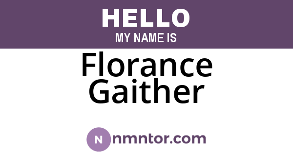 Florance Gaither