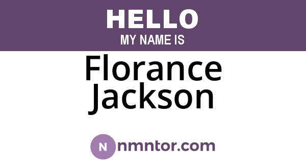 Florance Jackson