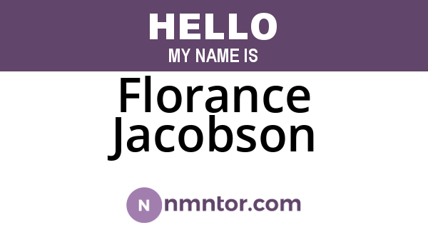 Florance Jacobson
