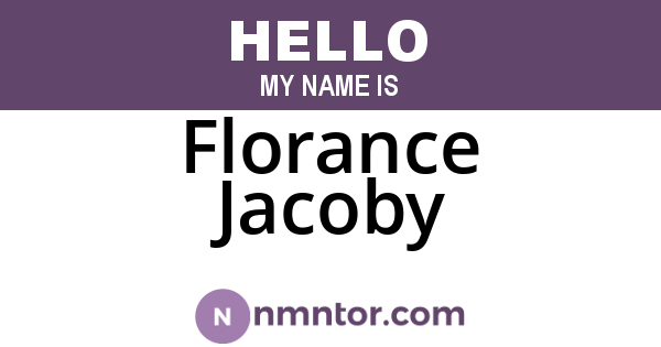 Florance Jacoby
