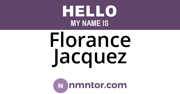 Florance Jacquez