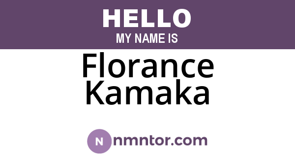 Florance Kamaka