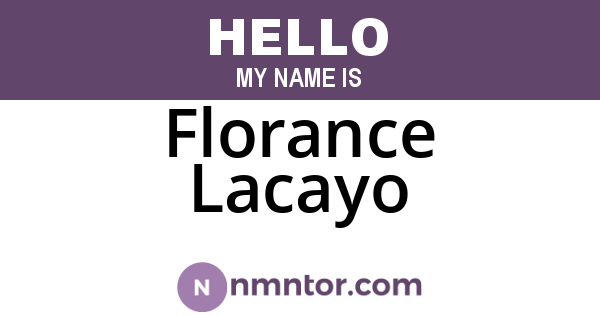 Florance Lacayo