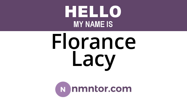 Florance Lacy