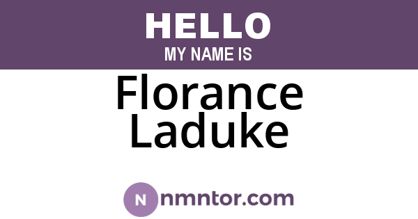 Florance Laduke