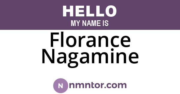 Florance Nagamine