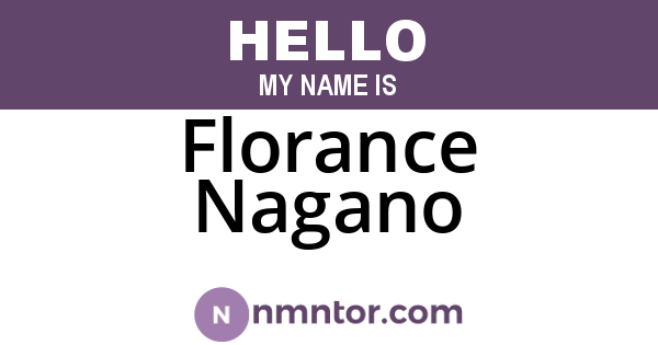 Florance Nagano