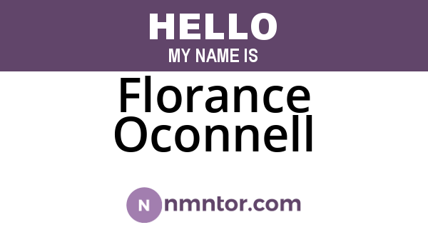 Florance Oconnell